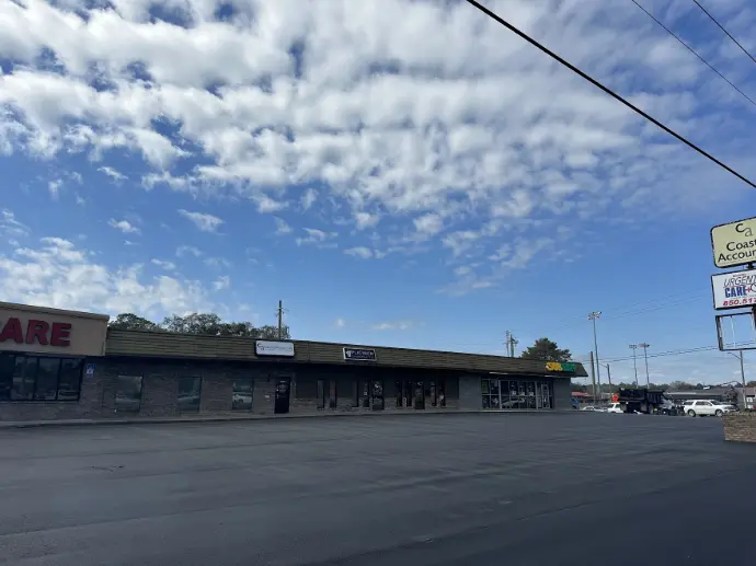 Retail parking area paved for a commercial property