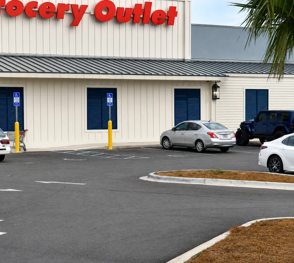 Commercial retail parking lot